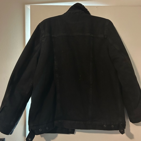 Madewell Shearling Lined Trucker Jacket Oversized Medium - Picture 5 of 5